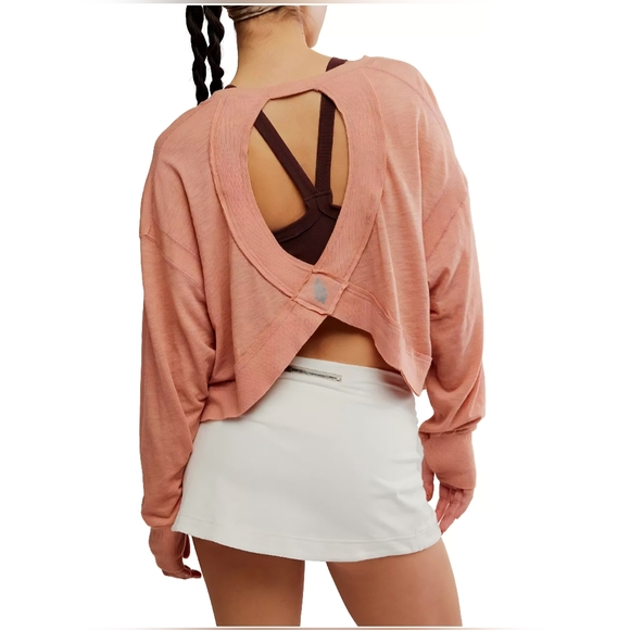FP Movement My Time Layer Long Sleeve Top In Petal Mauve, NWT - Picture 2 of 5